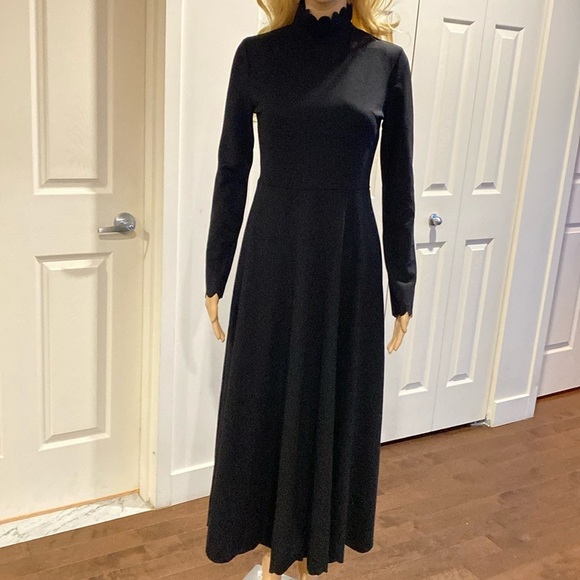 SHEIN - Black full length long sleeve stretchy dress Size S - Picture 1 of 15